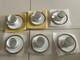 Christofle Malmaison Platinum Set Of 6 Demitasse Cups & Saucers