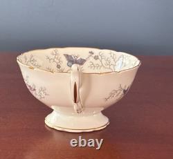 Coalport Cairo Rare Multicolor On White Gold Trim Set Of 7 Cups & Saucers Ec