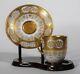 Coalport Gilded Demitasse Cup & Saucer With Raised Gold, Circa 1920