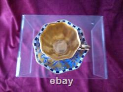 Coalport Gilded Japanese Grove Blue Bird Bamboo Demitasse Cabinet Cup & Saucer