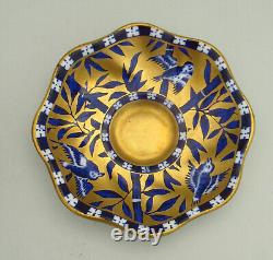 Coalport Gilded Japanese Grove Fluted Demitasse Cabinet Cup & Saucer, 3 of 3