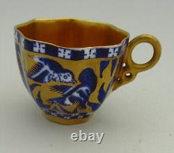Coalport Gilded Japanese Grove Fluted Demitasse Cabinet Cup & Saucer, 3 of 3