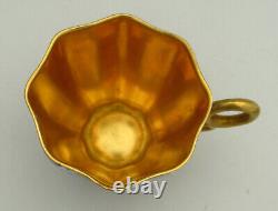 Coalport Gilded Japanese Grove Fluted Demitasse Cabinet Cup & Saucer, 3 of 3