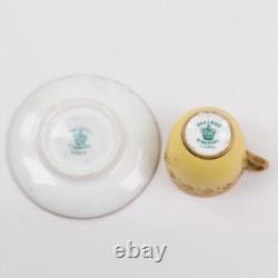 Coalport Miniature Cup Saucer Yellow Gold Gilt h3cm Circa 1910