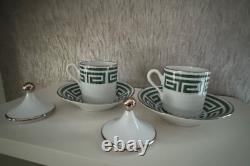 Coffee Espresso set for two cups, covers & saucers Italian Ginori 1735
