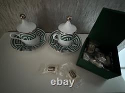 Coffee Espresso set for two cups, covers & saucers Italian Ginori 1735