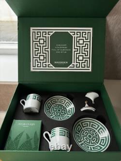 Coffee Espresso set for two cups, covers & saucers Italian Ginori 1735