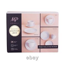 Coffee Set Porcelain Gold 6 Person Tea Cup Saucer 18 pcs Home Serving Tableware