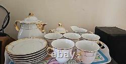 Coffee cups and saucers set