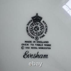 Collectable Evesham Royal Worchester 47-Piece Tableware Set, Gold Rim, 1961