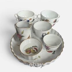 Collectable Evesham Royal Worchester 47-Piece Tableware Set, Gold Rim, 1961