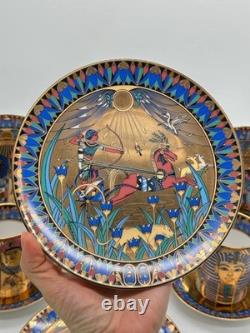 Compton & Woodhouse Wonders of the Nile 18-Piece Egyptian Fine China Set Rare