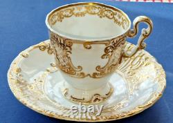 Copeland And Garrett Raised Rococo Style Pattern 6837 Cup & Saucer c1839 (Rare!)