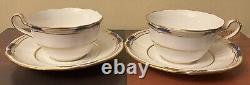 Copeland Spode Stafford Blue Leaf 2 Sets Cup Saucer Gold Trim. 4 Sets Available