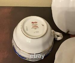 Copeland Spode Stafford Blue Leaf 2 Sets Cup Saucer Gold Trim. 4 Sets Available