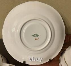 Copeland Spode Stafford Blue Leaf 2 Sets Cup Saucer Gold Trim. 4 Sets Available