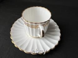 Copeland Spode, c1880s, 4 Demitasse CoffeeCups and Saucers Gold Gilt Pattern