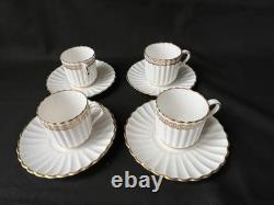 Copeland Spode, c1880s, 4 Demitasse CoffeeCups and Saucers Gold Gilt Pattern