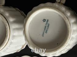 Copeland Spode, c1880s, 4 Demitasse CoffeeCups and Saucers Gold Gilt Pattern