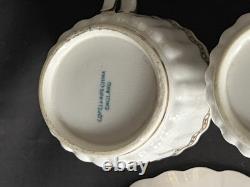 Copeland Spode, c1880s, 4 Demitasse CoffeeCups and Saucers Gold Gilt Pattern