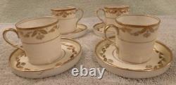 Coronet Ware Germany 1800s Porcelain & Gold Tea Pot / Cups / Saucers / Plates