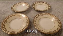 Coronet Ware Germany 1800s Porcelain & Gold Tea Pot / Cups / Saucers / Plates