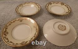 Coronet Ware Germany 1800s Porcelain & Gold Tea Pot / Cups / Saucers / Plates