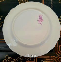 Crescent George Jones Cup & Saucer Trio 4 Set 12 Pcs Gold Gilt Rose Floral Swags