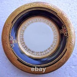 Cup Saucer Gold Gilding Pirkenhammer Czechoslovakia Vintage Porcelain Decorative