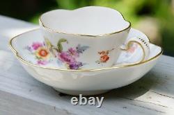 Custom Pocket Listing 3 Meissen Demitasse Quatrefoil Cup & Saucer Sets