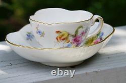 Custom Pocket Listing 3 Meissen Demitasse Quatrefoil Cup & Saucer Sets