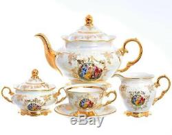 Czech Porcelain Tea Set, Madonna, 15 pc New