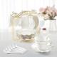 Dujust Tea Cups And Saucers Set Of 6 (200ml /7 Oz), Luxury Tea Cup Set With Gold