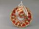Davenport Cup And Saucer Rococo-style Orange And Gold Pattern 2144