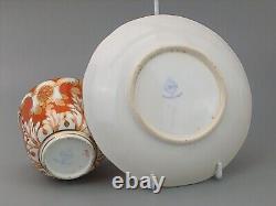 Davenport Cup and Saucer Rococo-style Orange and Gold Pattern 2144