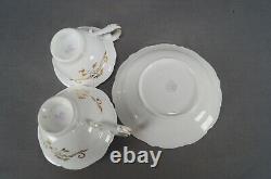 Davenport Gold Floral Scrollwork Tea Cup Coffee Cup & Saucer Trio C. 1835-1840 B