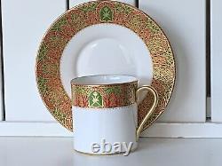 De Lamerie Gilded Rosebud HM Sultan of Oman Commissioned Coffee Cup & Saucer Set