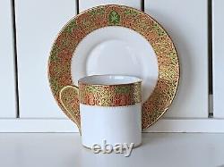 De Lamerie Gilded Rosebud HM Sultan of Oman Commissioned Coffee Cup & Saucer Set