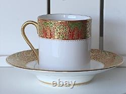 De Lamerie Gilded Rosebud HM Sultan of Oman Commissioned Coffee Cup & Saucer Set