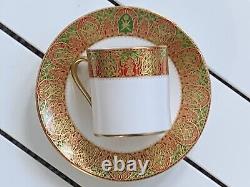 De Lamerie Gilded Rosebud HM Sultan of Oman Commissioned Coffee Cup & Saucer Set