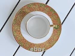 De Lamerie Gilded Rosebud HM Sultan of Oman Commissioned Coffee Cup & Saucer Set