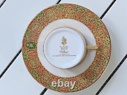 De Lamerie Gilded Rosebud HM Sultan of Oman Commissioned Coffee Cup & Saucer Set