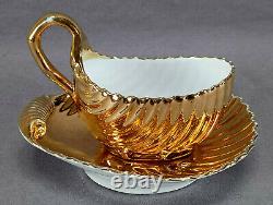 Donath Levinsohn Old Paris Style Gold Rococo Shell Cup & Saucer Circa 1886-1891