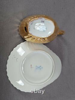 Donath Levinsohn Old Paris Style Gold Rococo Shell Cup & Saucer Circa 1886-1891