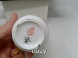 Dore Sevres Porcelain Napoleon Cup and Saucer Set Plus Extra Cup