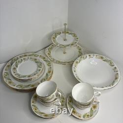 Duchess Bone China 19 Piece Dinner/Tea Service Greensleeves Design Vintage