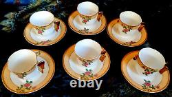 %%% EASTER OFFICE winged Cup Espresso Service in Gold