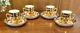 Exc. Antique Davenport 2614 Imari Set Of 4 Demitasse Coffee Cups & Saucers