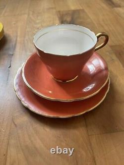 Edwardian 24K Gold Trim Tea Set