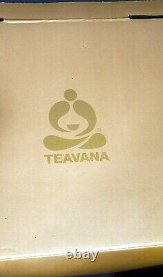 Elegant Teavana Noble Poppy Tea Set Teapot 4 Cup + Saucers 14k Gold Never Used